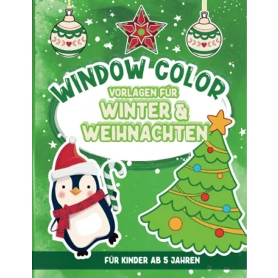 Abbildung von Window Color Vorlagen Fensterbilder Winter &amp; Weihnachten für Kinder ab 5: Kindgerechte abwechslungsreiche A4 Motive Ausmalbilder ... Öl transparente Bilder Fenster gestalten.