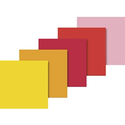 Abbildung von Heyda 203375729 Seidenpapier, sortiert 50 x 70 cm, 5 Farben (gelb, Goldgelb, Hochrot, feuerrot, Hellrosa)