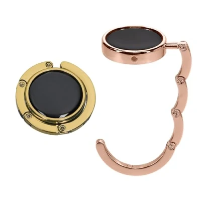 Abbildung von kwmobile Taschenhalter für Tisch 2X Faltbare Antirutsch Handtaschenhalter Haken Taschen Aufhänger Geschenkidee Gadgets Frauen Taschenhaken Set