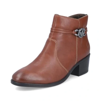 Abbildung von Rieker Damen Ankle Boots 73970, Frauen Stiefeletten,Bootee,Booties,halbstiefel,Kurzstiefel,uebergangsschuhe,braun (22),43 EU / 9 UK
