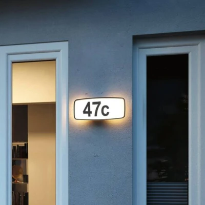 Abbildung von Paulmann LED Außen Wandleuchte »Hausnummernleuchte IP44276x73mm 6,5W 430lm 230V Anthrazit Kunststoff«, 1 flammig, Smart Home Zigbee 3.0 Dämmerungssensor Tunable Warmwhite