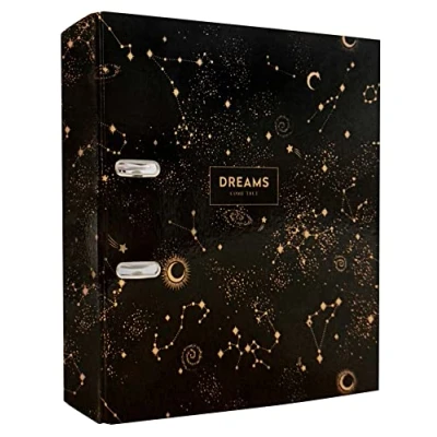 Abbildung von Interdruk DIN A4 75 mm Breit Metallic Hochwertiges Design Dreams Black