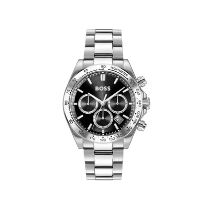 Abbildung von BOSS HERO Chronograph silvercoloured/black, Herren, Größe: One Size, Silver/coloured/black