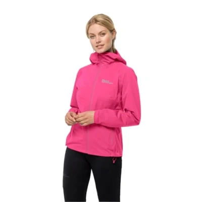 Abbildung von Jack Wolfskin Emberberg Softshelljacke, Damen, Größe: XS, Cameopink