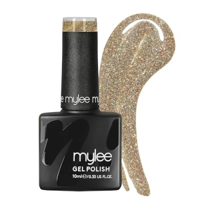 Abbildung von Mylee Reflektierender Gel Nagellack 10ml [Singin&#039; In The Rain] UV/LED, Maniküre, Pediküre, für professionellen Gebrauch im Salon sowie zu Hause [Spotlight Range] Lang anhaltend und mühelos aufzutragen