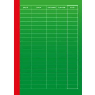 Abbildung von Kassenbuch A6: 110 Seiten 55 Blatt Einfaches Einnahmen Ausgaben Buch Handliches Format