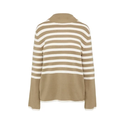 Abbildung von s.Oliver Black Label MIT Stehkragen Strickpullover, Damen, Größe: 32, Sandstein