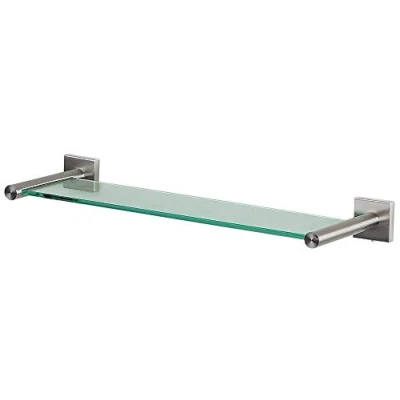 Abbildung von Spirella Wand Glasablage NYO Badezimmerablage Ablage Wandablage für das Badezimmer aus Glas und Edelstahl 40cm zum kleben Bohren