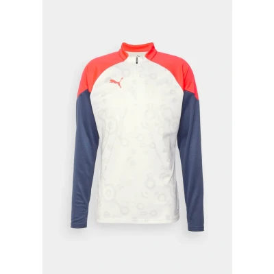 Abbildung von PUMA Herren Individualcup 1/4 Zip Top Sweat, White Fire Orchidee, L