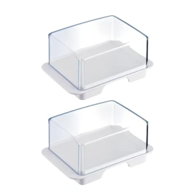 Abbildung von Westmark 2 Kühlschrank Butterdosen, Kunststoff, Exclusiv, Weiß/Transparent, 208622E3