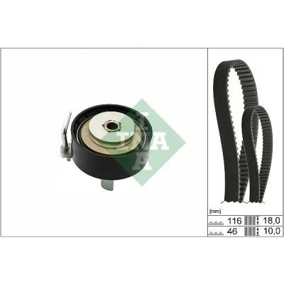 Abbildung von INA 530 0701 10 Zahnriemensatz 116 FORD: FIESTA 6, FOCUS 3 Turnier, B Max