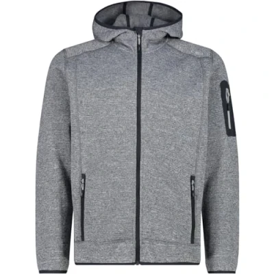 Abbildung von CMP Herren Knit Tech Jacke mit fester Kapuze, Eis Titan Schwarz, 56