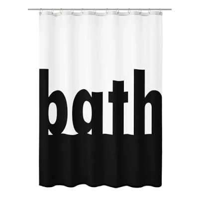 Abbildung von Kleine Wolke Duschvorhang, Polyester, Schwarz Weiß, 180x200 cm