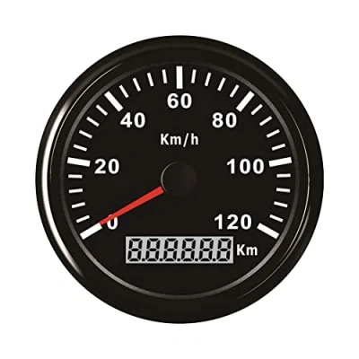 Abbildung von ELING GPS Tachometer Geschwindigkeitsmesser 120KM/H für Auto Motorrad Boot Yacht mit Hintergrundbeleuchtung 85mm 12V/24V