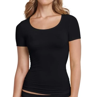 Abbildung von Schiesser Shirt Kurzarm Personal FIT Unterhemd/shirt, Damen, Größe: Small, Schwarz