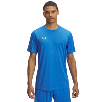 Abbildung von Under Armour Challenger Tshirt basic, Herren, Größe: XL, Blue atlantis/high vis yellow