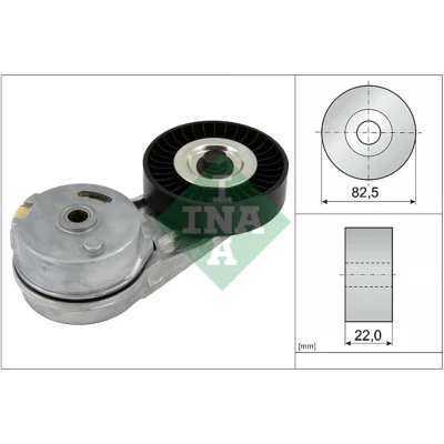 Abbildung von INA 534 0124 30 Spannarm, Keilrippenriemen SAAB: 9 3 Saloon, Estate, FIAT: Croma II OPEL: Astra G CC, Zafira B