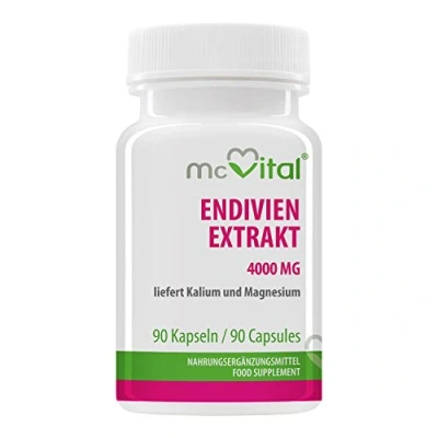 Abbildung von McVital Endivien Extrakt 4000 mg 90 Kapseln Liefert Kalium &amp; Magnesium Made in Germany