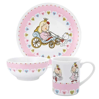Abbildung von Puresigns NELIA Kindergeschirr Set 3 teilig aus Porzellan