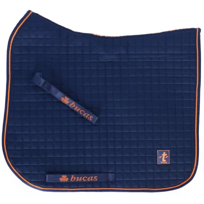Abbildung von Bucas Saddle Pad Dressur Navy/Orange Warmblut