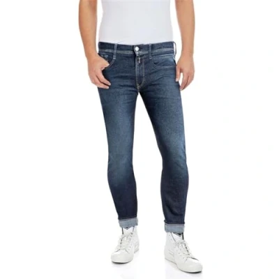 Abbildung von Replay Herren Jeans Anbass Slim Fit Hyperflex Recycled mit Stretch, Dark Blue 007 1 (Blau), 34W / 32L
