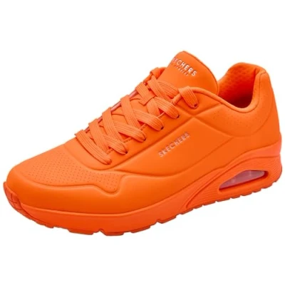 Abbildung von Skechers Damen Womens UNO Stand on Air Sneaker, Orange/Abendrot im Zickzackmuster (Sunset Chevron), 38 EU