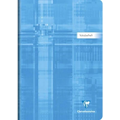 Abbildung von Clairefontaine 31279C Vokabelheft (DIN A4, 21 x 29,7 cm, liniert, Mittelstrich, 90 g, 40 Blatt, ideal für die Schule) 1 Stück farbig sortiert