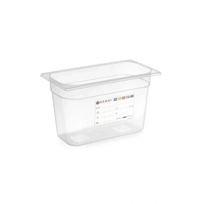 Abbildung von HENDI Aufbewahrungsbehälter GN 1/3 HACCP 200 mm Tiefe 7,8 Liter PP Kunststoff, Gastro Behälter kaufen