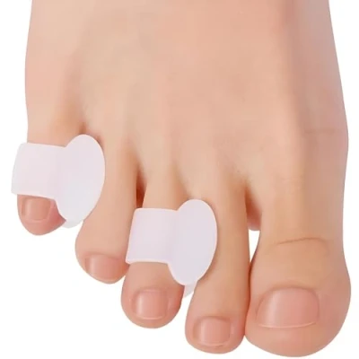 Abbildung von Gel Zehenspreizer Kleiner Zeh, [4x] Zehentrenner Silikon, Zehenstrecker für überlappende Zehen, Relief Zehen Druck und Schmerzen