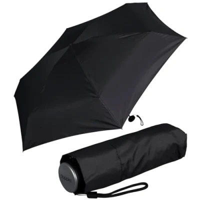 Abbildung von Doppler Super Mini Fiber Compact Taschenschirm extem leicht und klein Simply Black