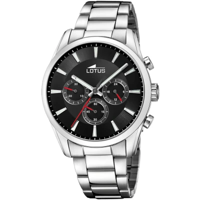 Abbildung von Lotus Chronograph, Armbanduhr, Quarzuhr, Herrenuhr, Stoppfunktion, Edelstahlarmband