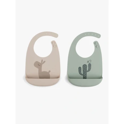 Abbildung von Done By Deer Elphee Lätzchen 2er Pack, Sand/Green