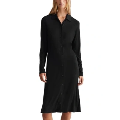Abbildung von Marc O&#039;Polo Damen Jerseykleid mit Stretch Anteil Langarm, Schwarz (Black), XS