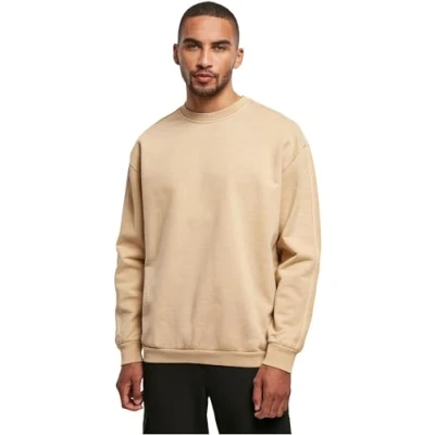 Abbildung von Urban Classics Heavy Terry Garment DYE CREW Sweatshirt, Herren, Größe: 4XL, Unionbeige