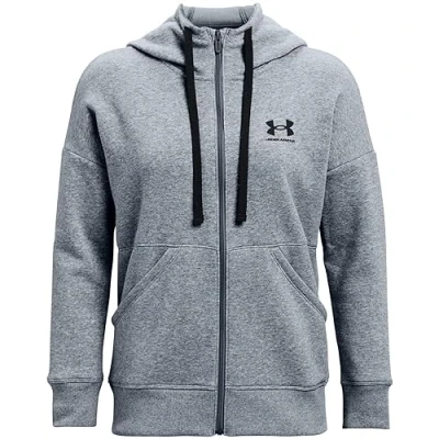 Abbildung von Under Armour Womens Fleece Tops Women&#039;s Ua Rival Full Zip Hoodie, SIM, 1356400 036, MD, Grey/Black