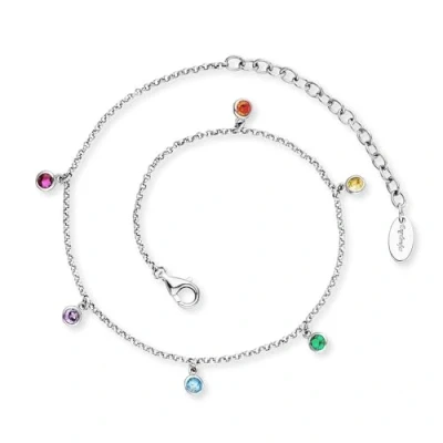 Abbildung von Engelsrufer Damen Fußkettchen Moonlight aus Sterling Silber mit Zirkonia Karabinerverschluss in der Länge verstellbar nickelfrei