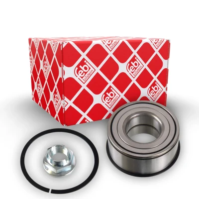 Abbildung von FEBI BILSTEIN 175089 Radlagersatz Vorderachse links, rechts mit Achsmutter Sicherungsring 84 Schrägkugellager RENAULT: CLIO 2
