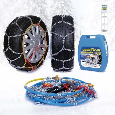 Abbildung von Goodyear 77934 Schneeketten 12 mm für SUV, Lieferwagen und Wohnmobil mit Selbstspannsystem, Größe 240