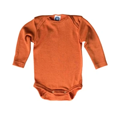 Abbildung von Cosilana, Baby Body Langarm, 70% Wolle, 30% Seide (Orange, 98 104)