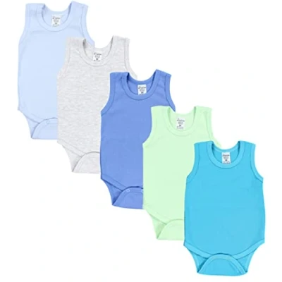 Abbildung von TupTam Baby Jungen Achselbody in Unifarben 5er Pack, Farbe: Farbenmix 2, Größe: 110