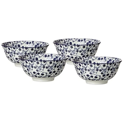 Abbildung von Ritzenhoff &amp; Breker Schalen Set Royal Sakura, 4 teilig, 15,5 cm Durchmesser, 650 ml, Porzellangeschirr, Blau Weiß, 15.50 x 8