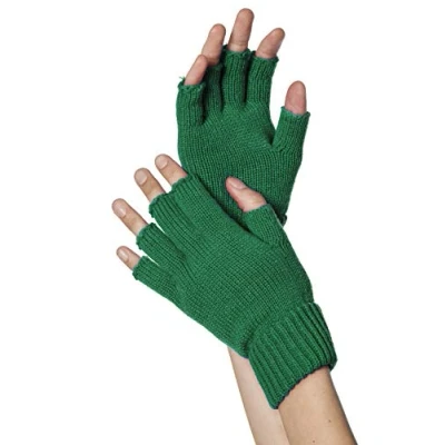 Abbildung von Stekarneval Strick Handschuhe, fingerlos, Grün