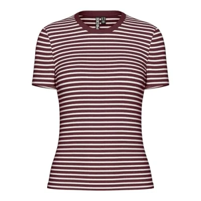 Abbildung von Pieces Pcsoffi BABY TEE Tshirt print, Damen, Größe: XS, Tawny port/cloud dancer
