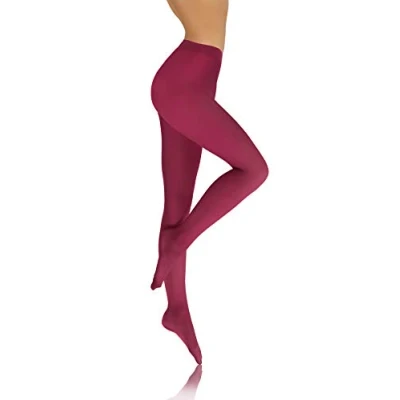 Abbildung von sesto senso Damen Strumpfhose Rotwein Bunte 40 DEN Blickdicht Microfaser Dunkelrot XL Burgund