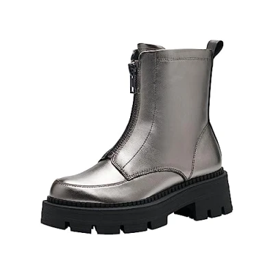 Abbildung von Tamaris Plateaustiefelette, Damen, Größe: 38, Pewter Schuhe