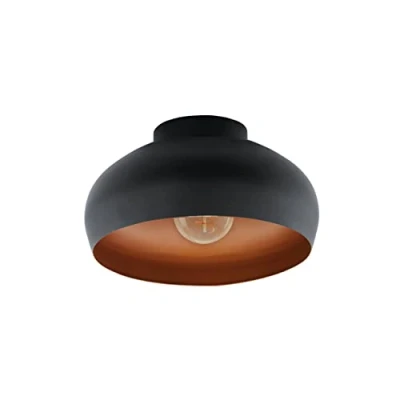 Abbildung von EGLO Deckenleuchte »MOGANO 2«, Leuchtmittel E27 wechselbar ohne Leuchtmittel, in schwarz und kupfer aus Stahl exkl. 1X40W