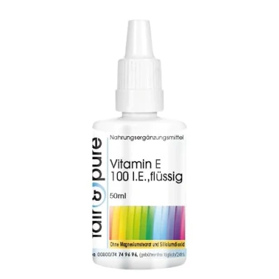 Abbildung von Fair &amp; Pure® Vitamin E Öl 100 I.E. 50ml als D Alpha Tocopherol mit Zitronenöl vegan Tropfen zur inneren und äußeren Anwendung
