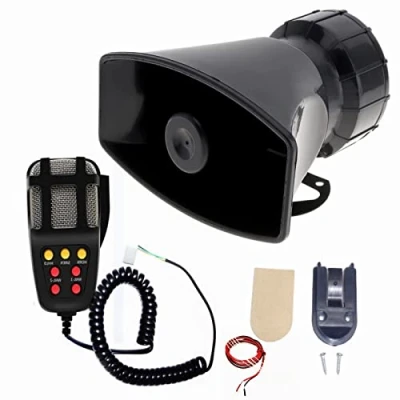 Abbildung von YIYIDA Auto Hupe Warnalarm Car Horn 130db Elektrische Air Notfall Sound Verstärker Sirene mit Mikrofon PA Lautsprecher System 7 Tone Megafon LKW für 12V Boot etc