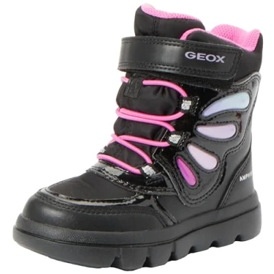 Abbildung von Geox Willaboom GIRL Schnürstiefelette für Kinder, Größe: 27, Black/multicolor Schuhe