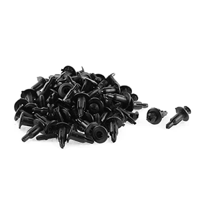 Abbildung von sourcing map 50 STK. 11mm x 5mm Schwarz Kunststoff Niet Stossstange Auskleidung Befestigung Nieten Clips de